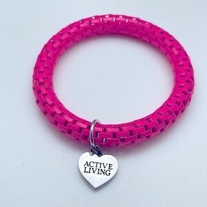 Bright‎ hot pink Lorna  Jane stretchy bracelet